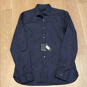 John Varvatos Midnight Blue Button Down Shirt